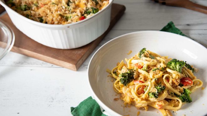 Broccoli Cheese Noodle Casserole - Mrs Miller's Homemade Noodles