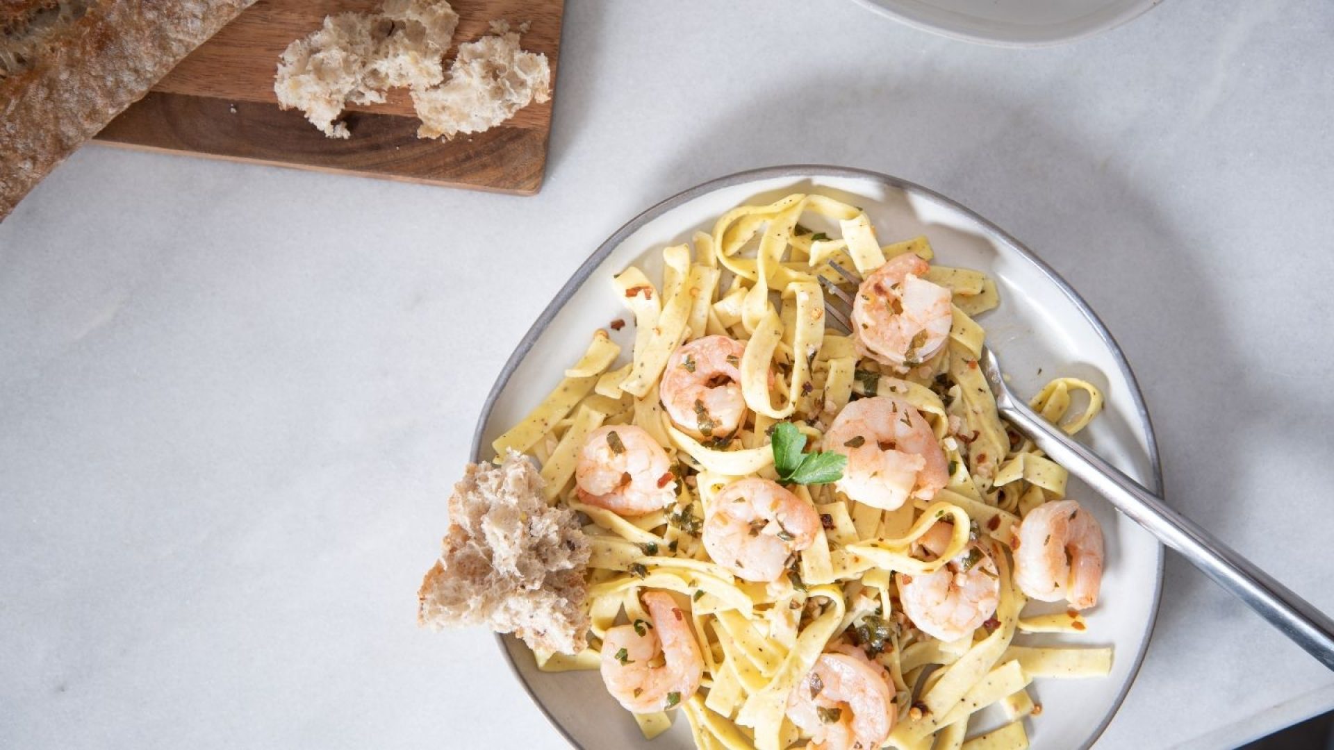 Shrimp Scampi Dish
