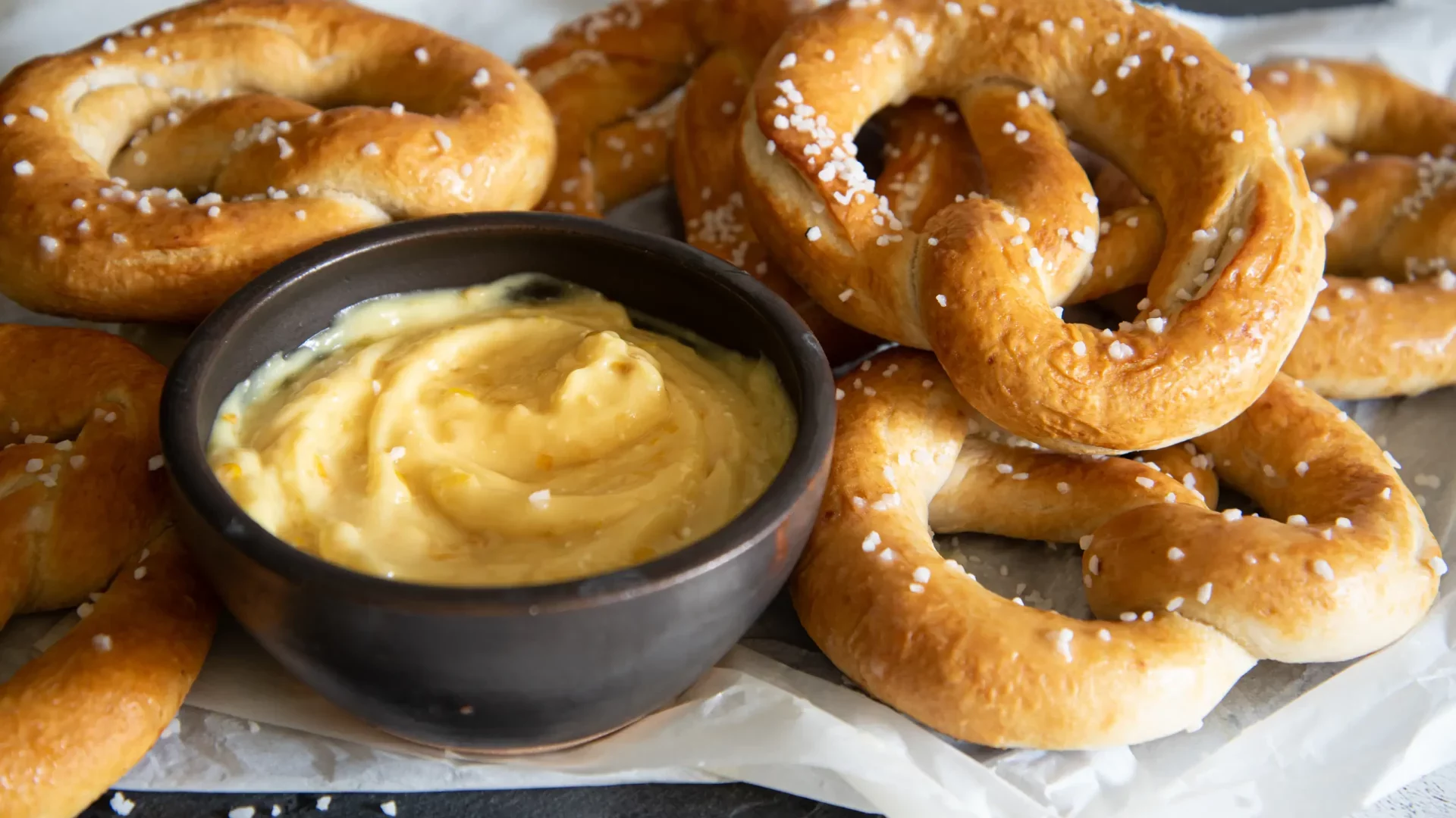 Mustard Cheese Pretzel Dip