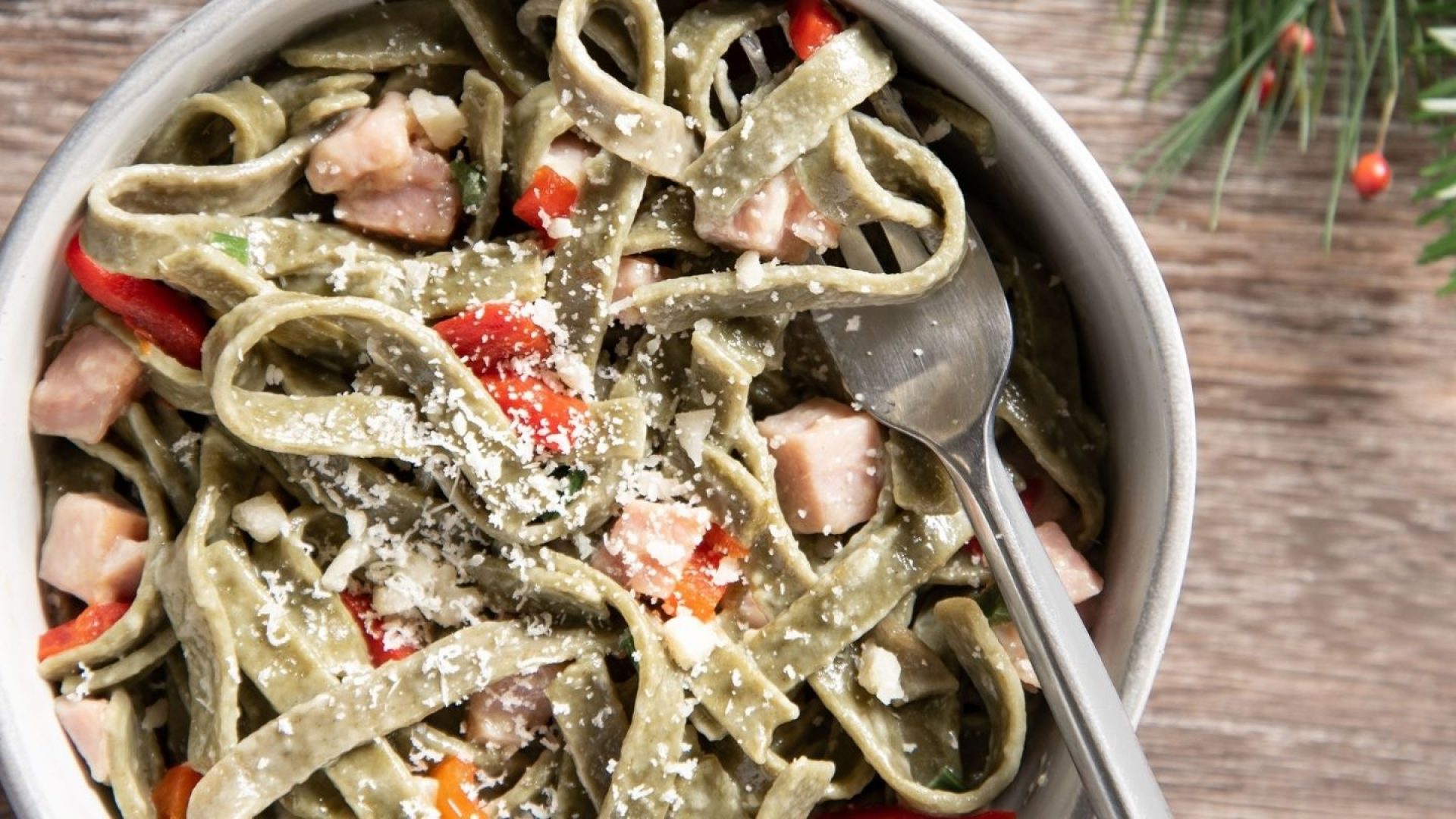 Holiday Ham and Noddles Dish