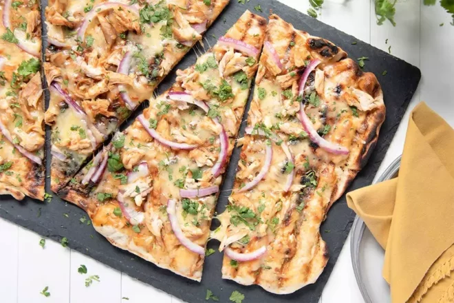 Grilled BBQ Chicken Pizza