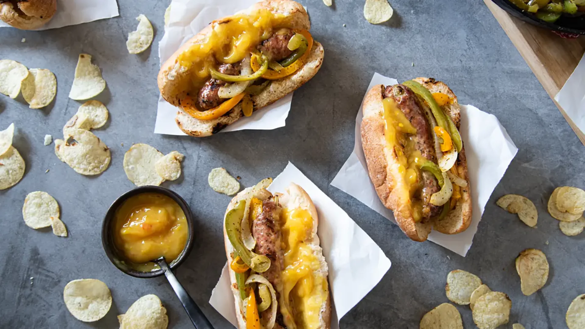 Grilled Brats & Peppers