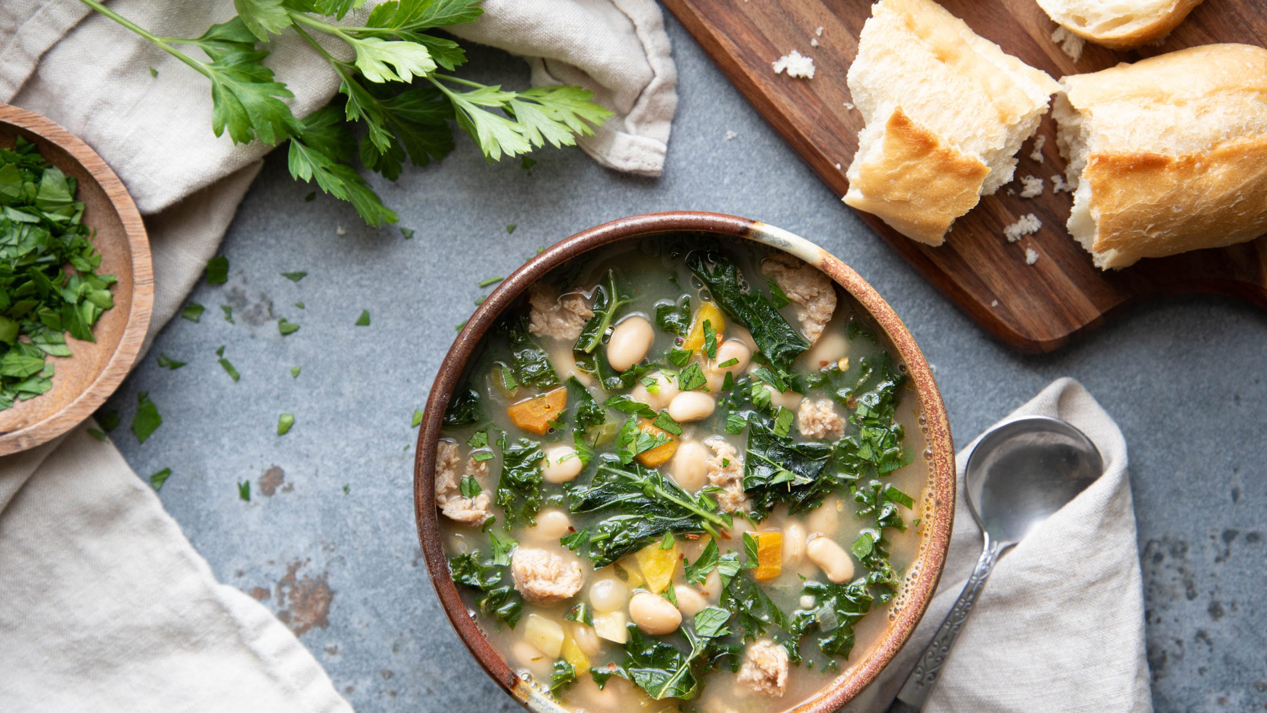 Kale and Bean Soup - Mrs Miller's Homemade Noodles