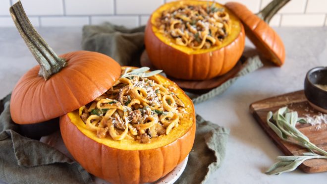 Pumpkin Sausage Sage Pasta