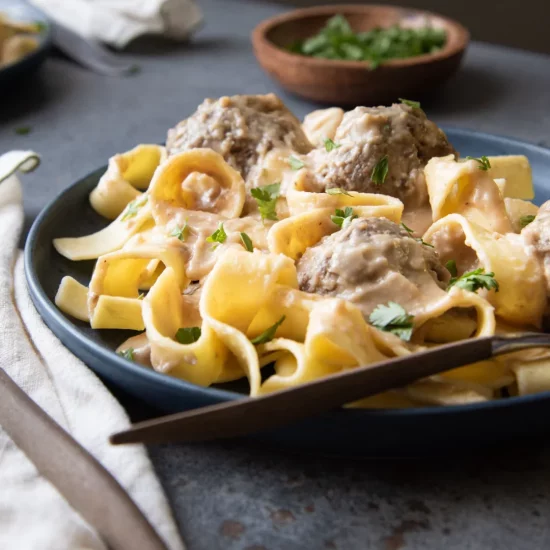 Mrs. Miller's Homemade Noodles Swedish Meatballs Recipe