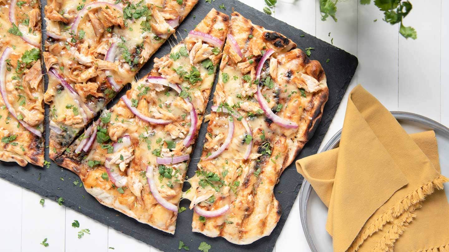 Grilled BBQ Chicken Pizza