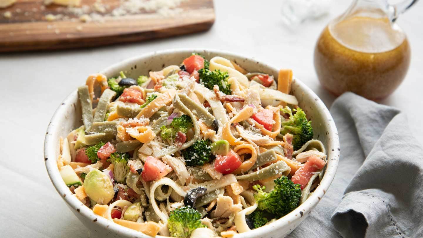 Chicken, Avocado and Bacon Pasta Salad